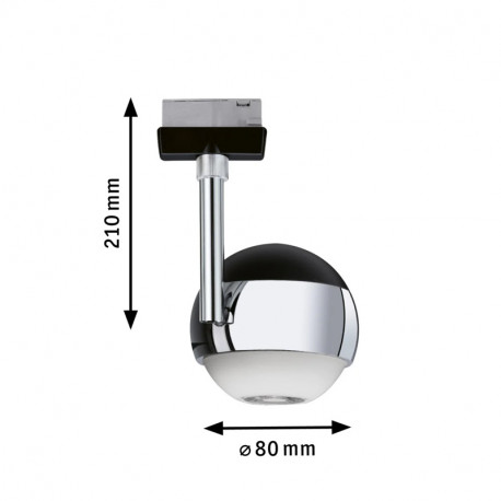 URail Suspension Capsule II 439lm 6,3W 2700K Gradable 230V Chrome Mat Chrome 90924748