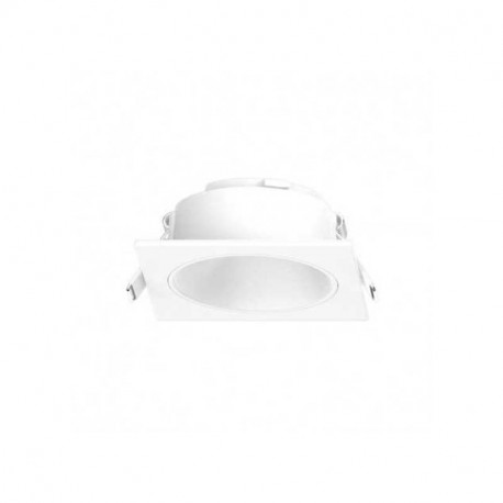 Collerette basse luminance carrée/ronde pour spot Éclat II Miidex - Ø82 mm - Blanc