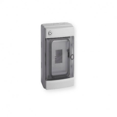 Coffret étanche Pablo Iboco - IP65 - 1 rangée - 4 modules - Gris