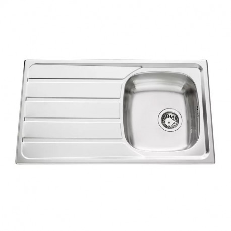 Evier Wake II inox Aquance - 86x50 cm - A encastrer - 1 cuve 1 égouttoir