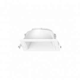 Collerette basse luminance carrée/carrée pour spot Éclat II Miidex - Ø82 mm - Blanc