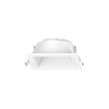 Collerette basse luminance carrée/carrée pour spot Éclat II Miidex - Ø82 mm - Blanc