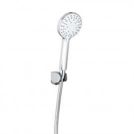 Garniture de douche Aquance - Douchette 3 jets 100mm - flexible 1,75m - Support