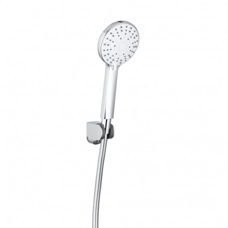 Garniture de douche Aquance - Douchette 3 jets 100mm - flexible 1,75m - Support
