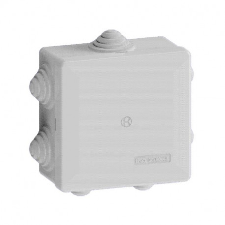 Boîte de dérivation IP55 Pico Iboco - 100x100x50mm - Carrée - à tétines - Grise