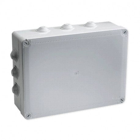 Boîte de dérivation IP55 Pico Iboco - 380x300x120mm - Rectangulaire - à tétines - Grise