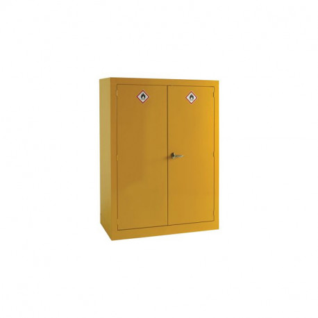 Armoire en acier pour produits dangereux RS PRO - 2 Etagères - Jaune - Verrouillable