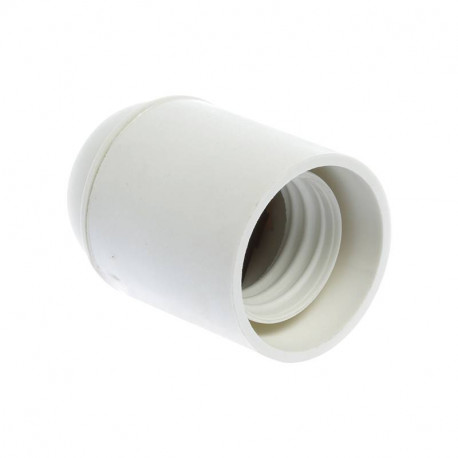 Douille classique simple bague à connexion automatique - E27 - Encliquetable - Blanc