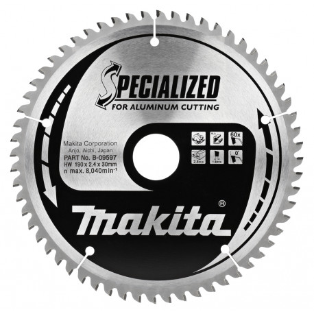 Lame de scie circulaire t.c.t. Makita - 60 dents par pouce - 190 x 30 mm