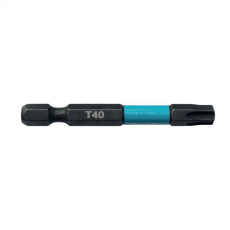 Lot de 2 embouts de vissage Impact Black T40 Makita - Hexagonaux - 1/4'' - 50mm