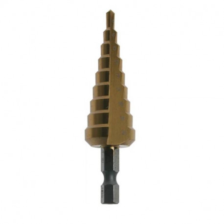 Foret étagé HSS Makita - Ø 4 à 32mm - 9 pas - Revêtement TIN