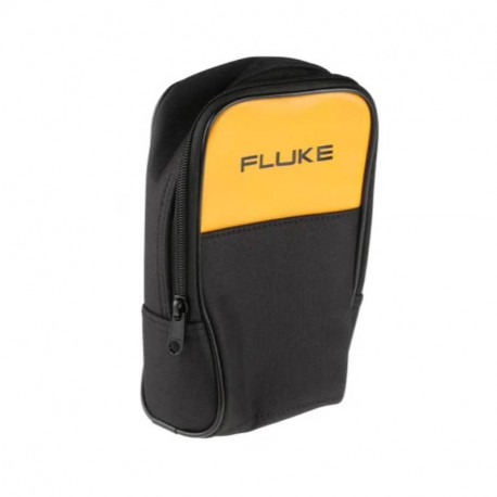Sacoche souple pour multimètre Fluke - 218x128x64mm -  Fermeture à glissière - Noir et jaune