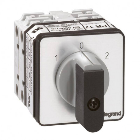 Commutateur à cames inverseur PR17 Legrand - Position arrêt 45° - 2P - 4 contacts