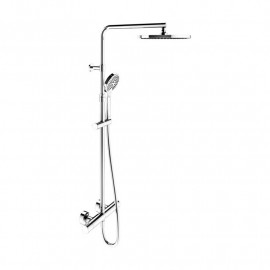 Colonne de douche avec mitigeur thermostatique et douche de tête Chromé Plan Blue KEUCO