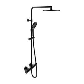 Colonne de douche avec mitigeur thermostatique et douche de tête Noir mat Plan Blue KEUCO