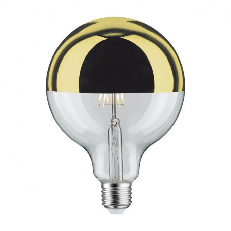 Ampoule Globe LED Modern Classic Edition Paulmann - Calotte réflectrice dorée - 6.5W - 2700K - Ø125mm - Dimmable