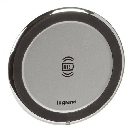 Chargeur à induction Mosaic Legrand - 15W - Encastré - Aluminium