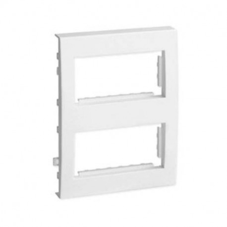 Support d'appareillage PDA-M8 - Pour goulotte TA-E et TA-G de largeur 150mm - 2x4 modules compacts - 45x45mm - Blanc