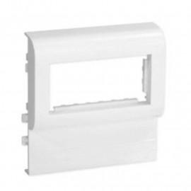 Lot de 10 supports d'appareillage PDA-M4 - Pour goulotte TA-E et TA-G de largeur 120mm - 4 modules compacts - 45x45mm - Blanc
