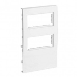 Support d'appareillage PDA-M8 - Pour goulotte TA-E et TA-G de largeur 200mm - 2x4 modules compacts - 45x45mm - Blanc