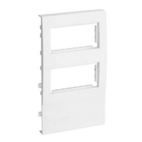 Support d'appareillage PDA-M8 - Pour goulotte TA-E et TA-G de largeur 200mm - 2x4 modules compacts - 45x45mm - Blanc