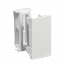 Clip de verrouillage d'appareillage pour goulotte PVC Optiline 45 - Blanc polaire
