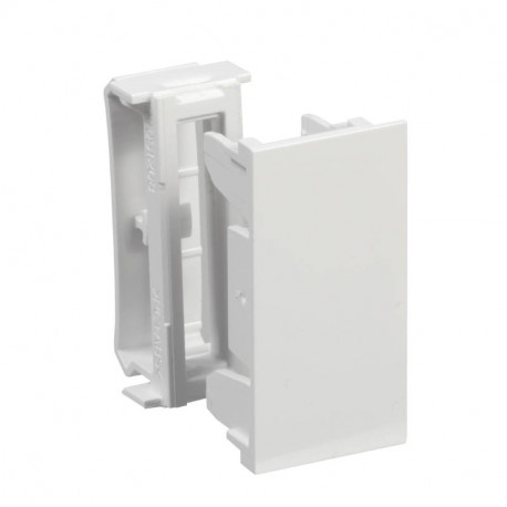 Clip de verrouillage d'appareillage pour goulotte PVC Optiline 45 - Blanc polaire