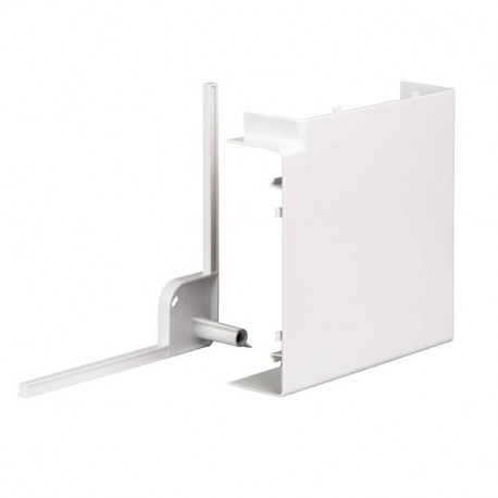 Angle plat à 90° pour goulotte PVC Optiline 45 - L185 x H55mm