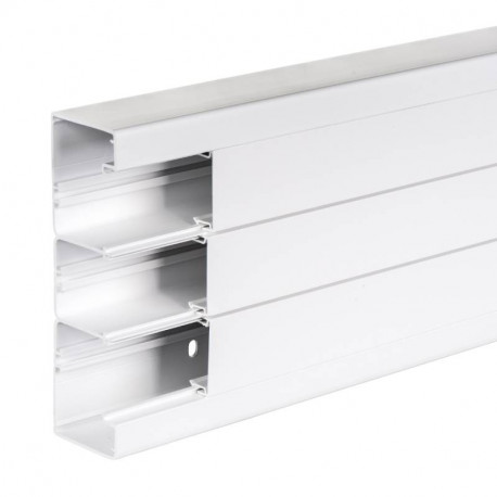 Goulotte PVC Optiline 45 à clipsage direct - L185 x H55mm