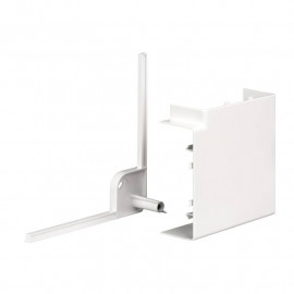 Angle plat à 90° pour goulotte PVC Optiline 45 - L140 x H55mm