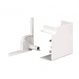 Angle plat à 90° pour goulotte PVC Optiline 45 - L95 x H55mm
