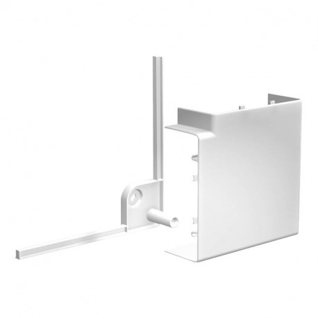 Angle plat à 90° pour goulotte PVC Optiline 45 - L75 x H55mm