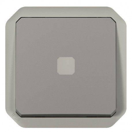 Interrupteur temporisé lumineux sans neutre Plexo Legrand - IP55 - 230V - A composer - Gris