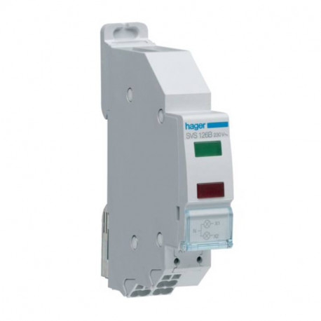 Voyant lumineux 230V double - Vert et rouge