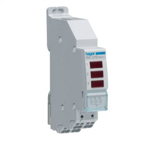 Voyant lumineux 230V triple - LED rouge