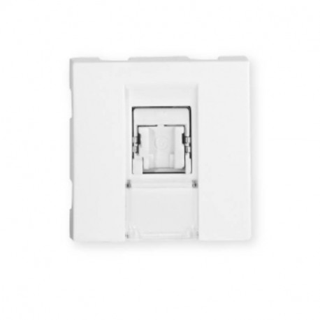 Prise RJ45 TerCia AP-C45 - Cat.6 FTP - Pour goulottes - 2 modules - Blanc