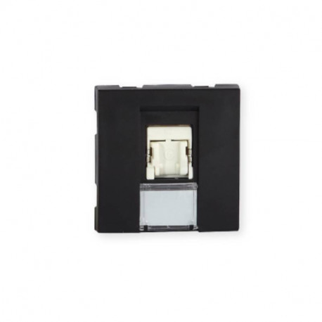 Prise RJ45 TerCia AP-C45 - Cat.6 FTP - Pour goulottes - 2 modules - Noir
