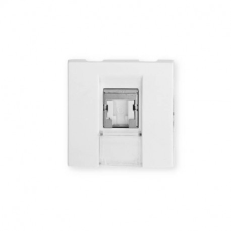Prise RJ45 TerCia AP-C45 - Cat.6 STP - Pour goulottes - 2 modules - Blanc