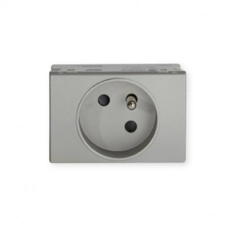 Prise de courant TerCia AP-C45 - Pour goulottes - 2P+T - 16A - Alu