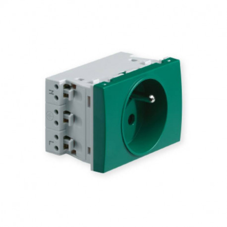 Prise de courant TerCia AP-C45 - Pour goulottes - 2P+T - 16A - Vert