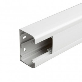 Goulotte 50x80 à clippage direct Prog Mosaic - 1 couv 45 mm - L. 2 m - blanc