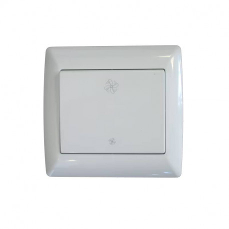 Commutateur VMC S&P - Encastré - 2 vitesses - Blanc