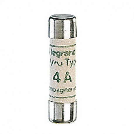 Cartouche industrielle cylindrique - Type aM - 8,5x32 - 4A - 400V - Sans voyant