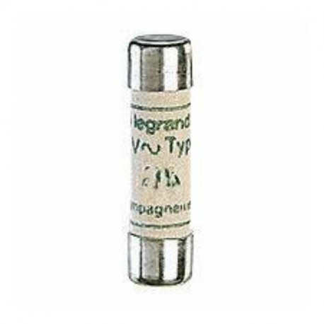 Cartouche industrielle cylindrique - Type aM - 8,5x32 - 6A - 400V - Sans voyant