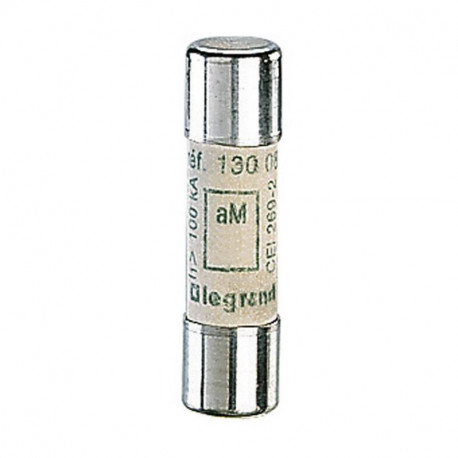 Lot de 10 cartouches industrielles cylindriques - Type aM - 10x38 - 4A - 500V - Sans voyant