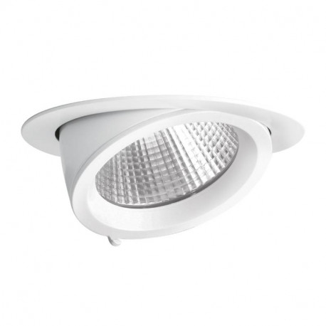 Downlight basse luminance RANDY 2 Aric - Basculant - 25W - 4000K - Blanc - Avec ampoule