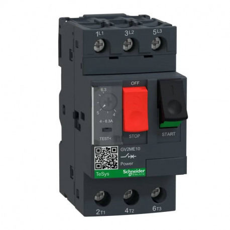 Disjoncteur moteur TeSys GV2 - 3P - 4 à 6,3A - magnétothermique