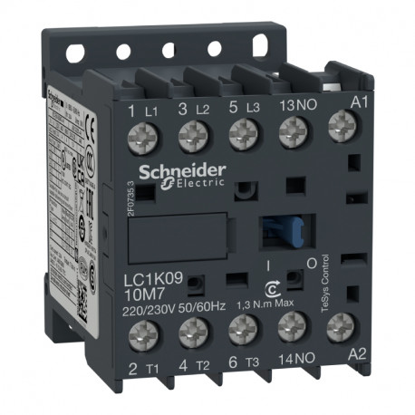 Contacteur TeSys LC1K Schneider Electric - 3P - AC-3 440V - 9A - Bobine 400Vca