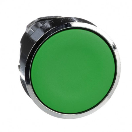 Tête de bouton-poussoir Harmony XB4 Schneider - Affleurant - Vert