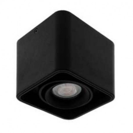 Plafonnier orientable carré LUPO 1 Indigo - GU10 - Max. 13W - PAR16 - Noir mat -